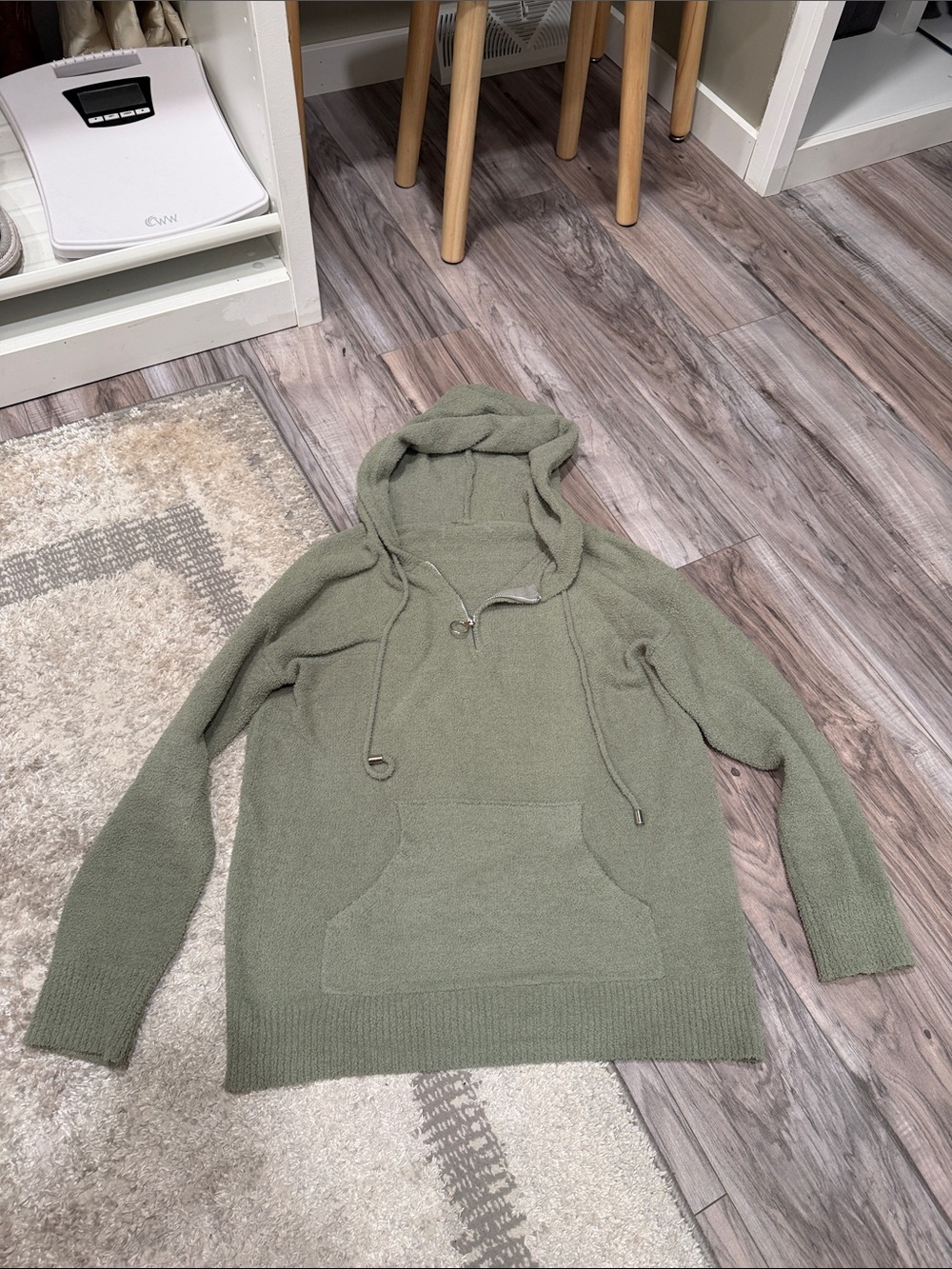 Amazon Women’s Olive Green 1/4 Zip Hoodie Sweater